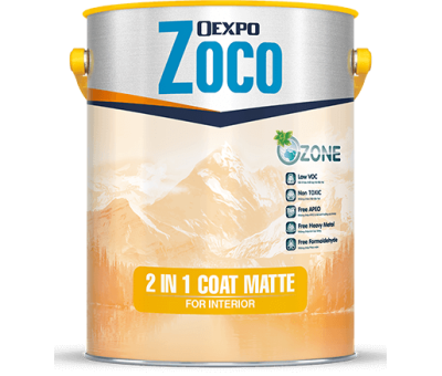 OEXPO ZOCO 2 IN 1 COAT MATTE FOR INTERIOR – SƠN NỘI THẤT CAO CẤP 2 TRONG 1 LÁNG MỊN