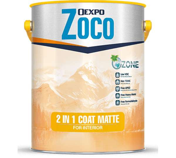 OEXPO ZOCO 2 IN 1 COAT MATTE FOR INTERIOR – SƠN NỘI THẤT CAO CẤP 2 TRONG 1 LÁNG MỊN